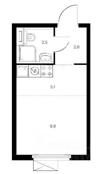Студия Москва Люблинская ул., 72Ак1 (20.0 м) - Фото 2