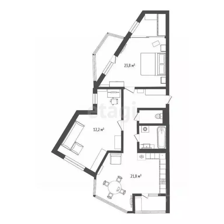 2-к кв. Белгородская область, Белгород 10-й мкр, ул. 60 лет Октября, ... - Фото 2