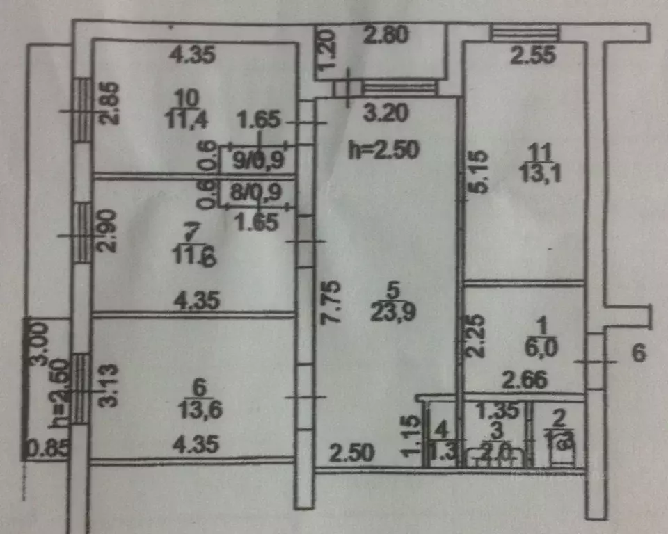 5-к кв. Ростовская область, Новочеркасск ул. Фрунзе, 21 (86.0 м) - Фото 1