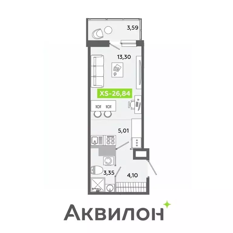 Студия Ленинградская область, Всеволожский район, Заневское городское ... - Фото 0