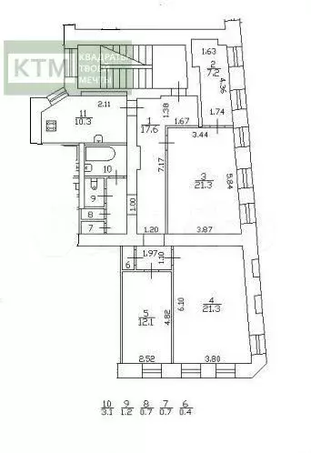 4-к. квартира, 96 м, 3/4 эт. - Фото 0