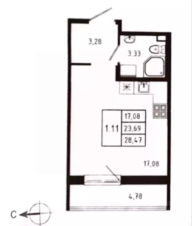 Студия Ленинградская область, Всеволожский район, пос. Бугры ул. ... - Фото 2