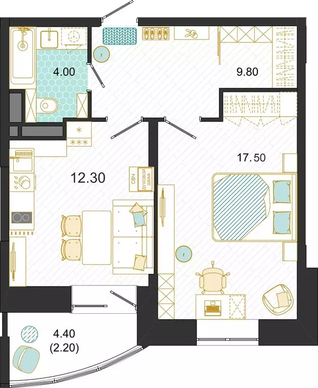 1-комнатная квартира: Домодедово, микрорайон Востряково, ЖК Оптима, к3 ... - Фото 1