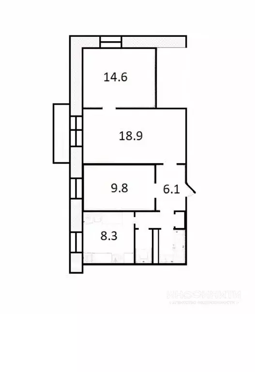 3-комнатная квартира: Москва, Перовское шоссе, 18/1 (62.4 м) - Фото 1