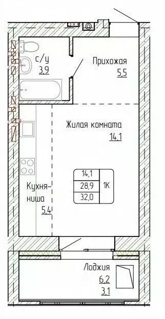 1-к кв. Алтайский край, Новоалтайск ул. Титова, 6 (32.0 м) - Фото 0