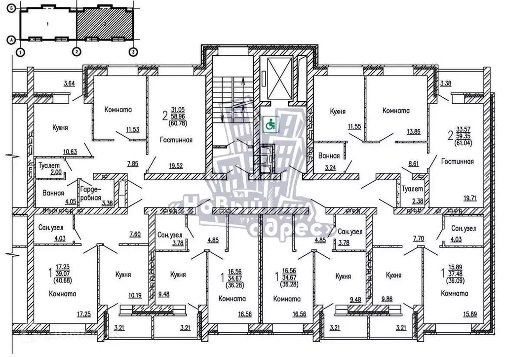 Продаётся 2-к квартира, 60.78 м - Фото 1