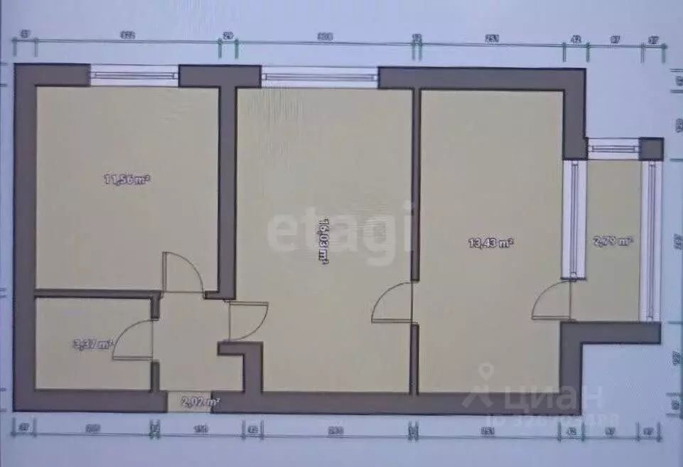 2-к кв. Ярославская область, Ярославль Республиканский проезд, 11 ... - Фото 1