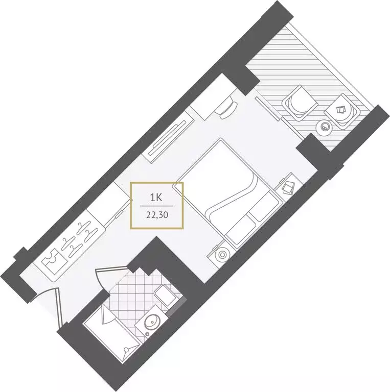 Квартира-студия: Сочи, улица Ленина, 280А (22.3 м) - Фото 1