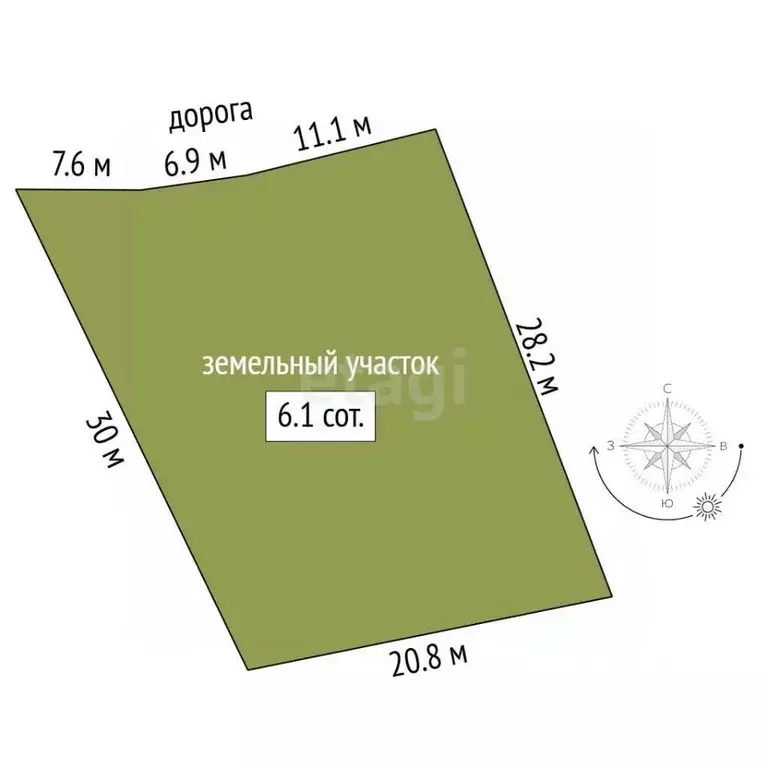 Участок в Ростовская область, Ростов-на-Дону Гусарская ул. (6.13 сот.) - Фото 1