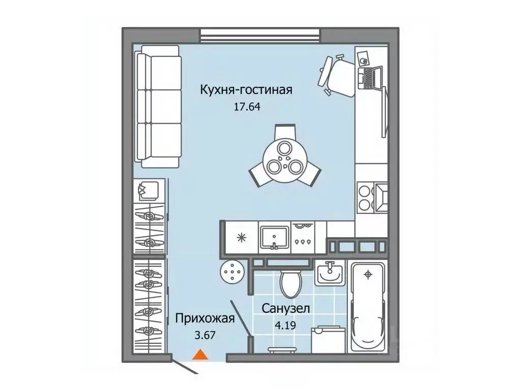 Студия Ульяновская область, Ульяновск Город Новаторов жилой комплекс, ... - Фото 0