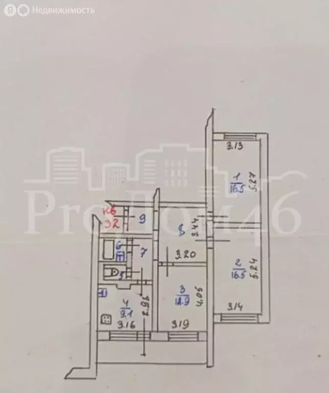 3-комнатная квартира: Курск, улица Карла Маркса, 72к16 (76.2 м) - Фото 0