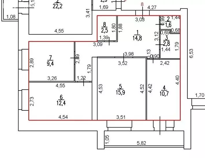 3-комнатная квартира: Вологда, улица Гагарина, 72 (70.1 м) - Фото 1