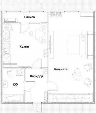 1-комнатная квартира: Люберцы, микрорайон Зенино ЖК Самолёт, ... - Фото 1