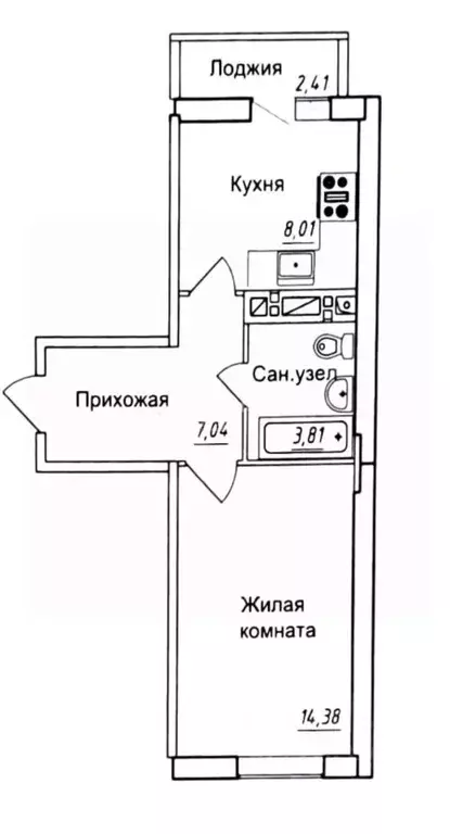 1-к кв. Астраханская область, Астрахань Дачная ул., 8 (33.2 м) - Фото 1
