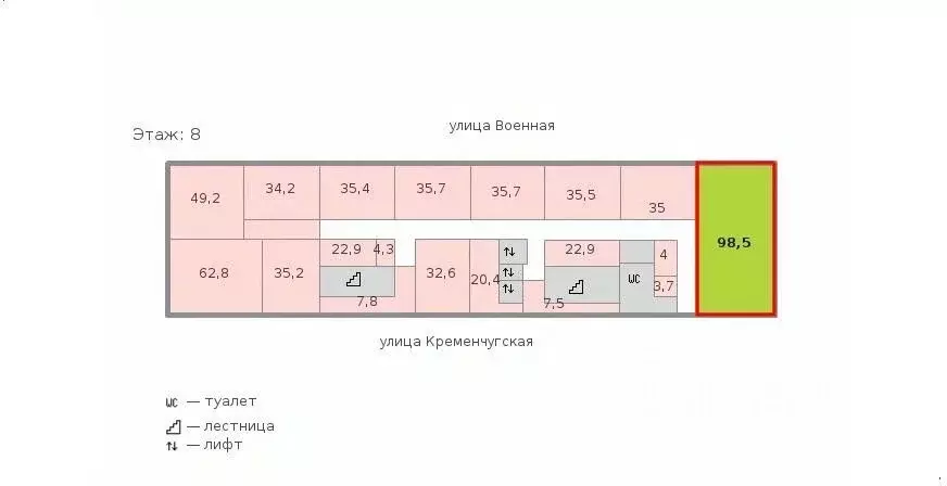 Офис в Санкт-Петербург Кременчугская ул., 19к1 (99 м) - Фото 1