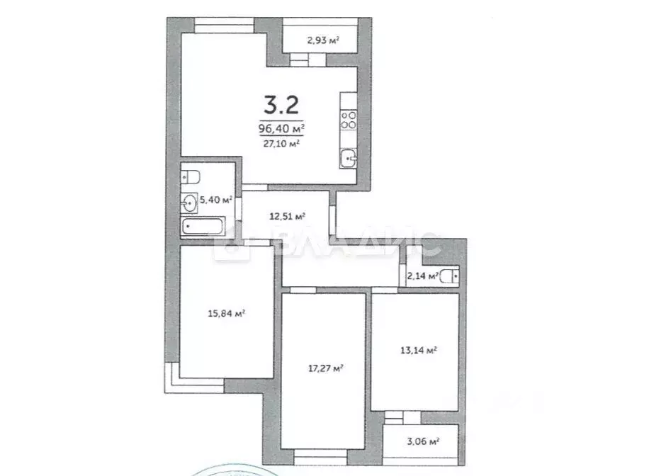 3-к кв. Тульская область, Тула городской округ, с. Осиновая Гора ул. ... - Фото 2