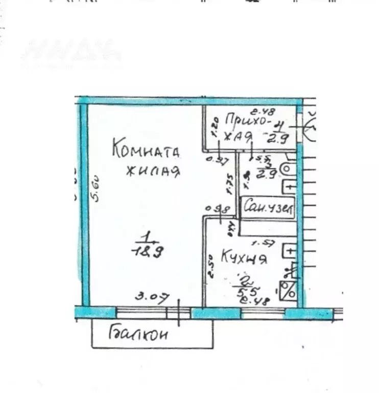 1-к кв. Нижегородская область, Нижний Новгород Снежная ул., 27к3 (31.0 ... - Фото 1