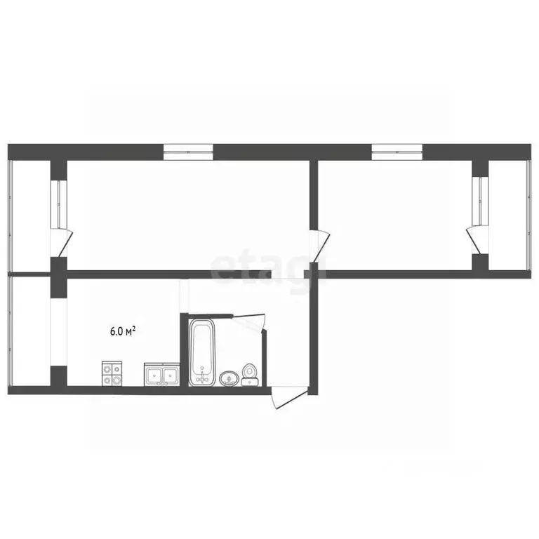 2-к кв. Ставропольский край, Пятигорск ул. Козлова (43.0 м) - Фото 2