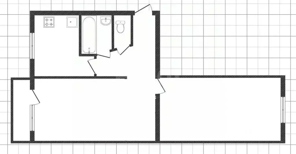 2-к кв. Липецкая область, Елец ул. Пушкина, 37А (44.4 м) - Фото 2