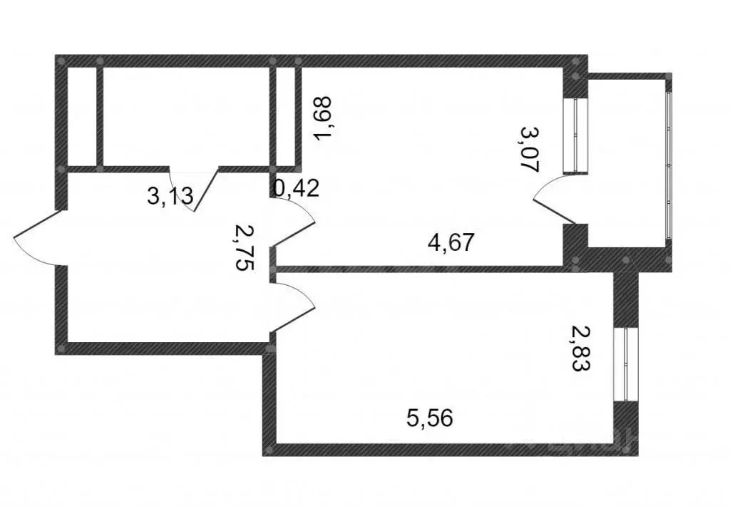 1-к кв. Тюменская область, Тюмень ул. Суходольская, 16 (42.6 м) - Фото 2