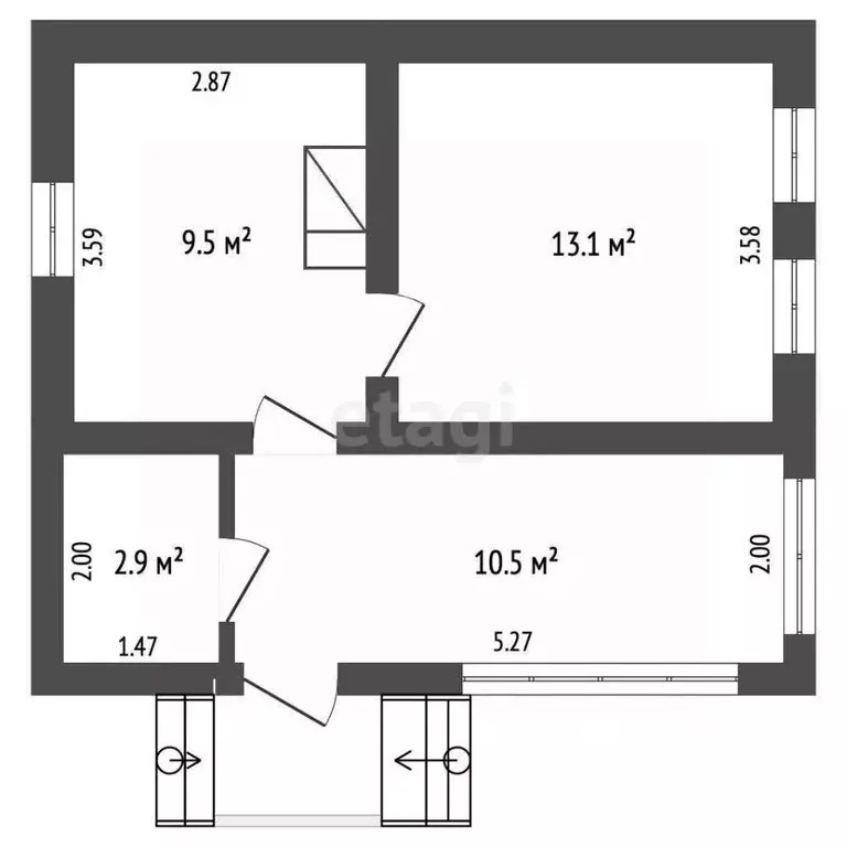 Дом в Крым, Кировский район, с. Льговское ул. Шемьи-Заде (36 м) - Фото 2