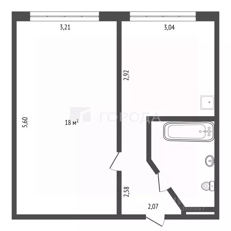 1-к кв. Кемеровская область, Новокузнецк ул. Первостроителей, 13 (36.0 ... - Фото 2