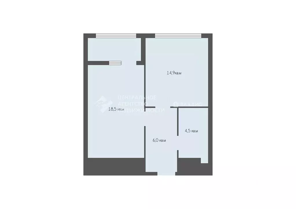 1-к кв. Рязанская область, Рязань Шереметьевская ул., 12к4 (43.9 м) - Фото 2