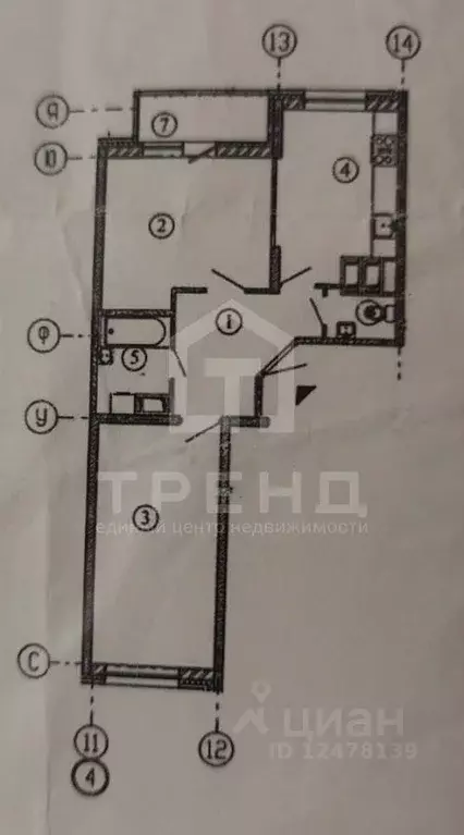 2-к кв. Санкт-Петербург ул. Русановская, 19к5 (58.5 м) - Фото 2