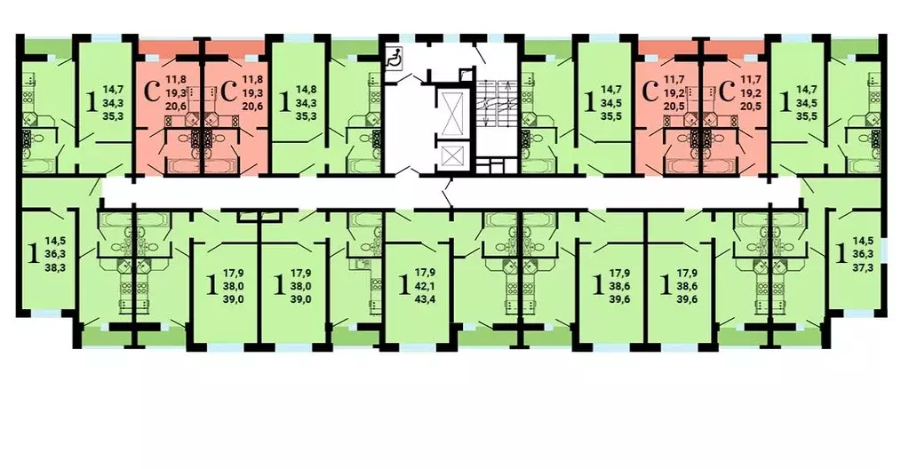 1-к кв. Воронежская область, Воронеж Ростовская ул., 18А (36.29 м) - Фото 2