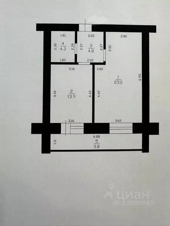 1-к кв. Татарстан, Казань ул. Академика Лаврентьева, 11 (46.0 м) - Фото 1