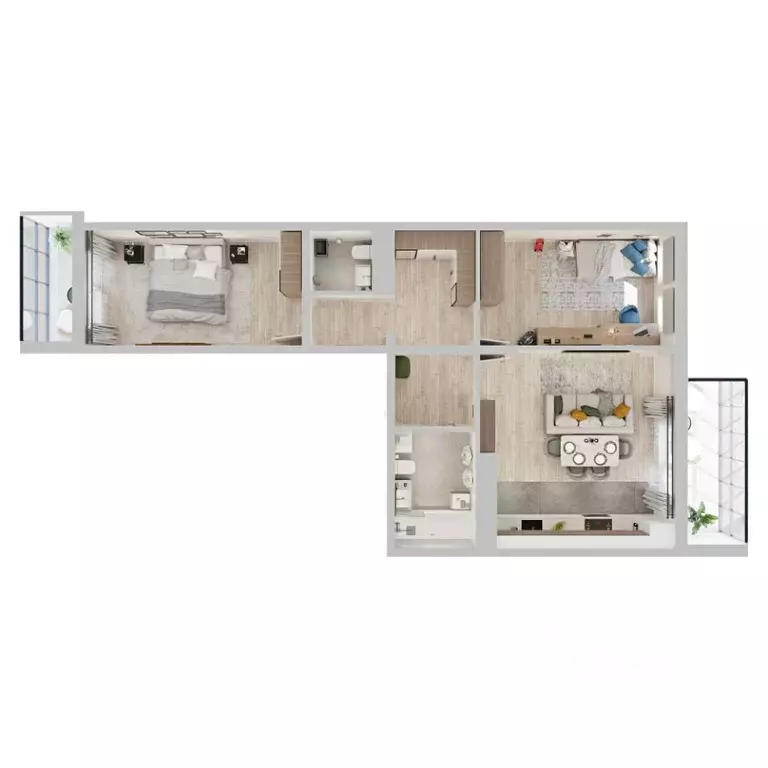 3-к кв. Бурятия, Улан-Удэ Загорск мкр,  (72.5 м) - Фото 1