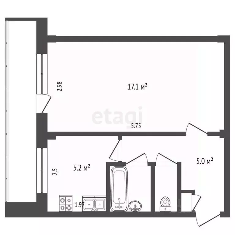 1-к кв. Архангельская область, Архангельск просп. Советских ... - Фото 1