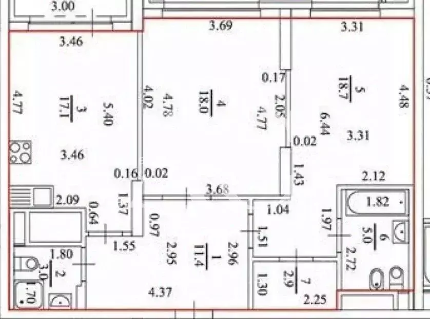 2-к кв. Свердловская область, Екатеринбург наб. Олимпийская, 9/1 (76.1 ... - Фото 2
