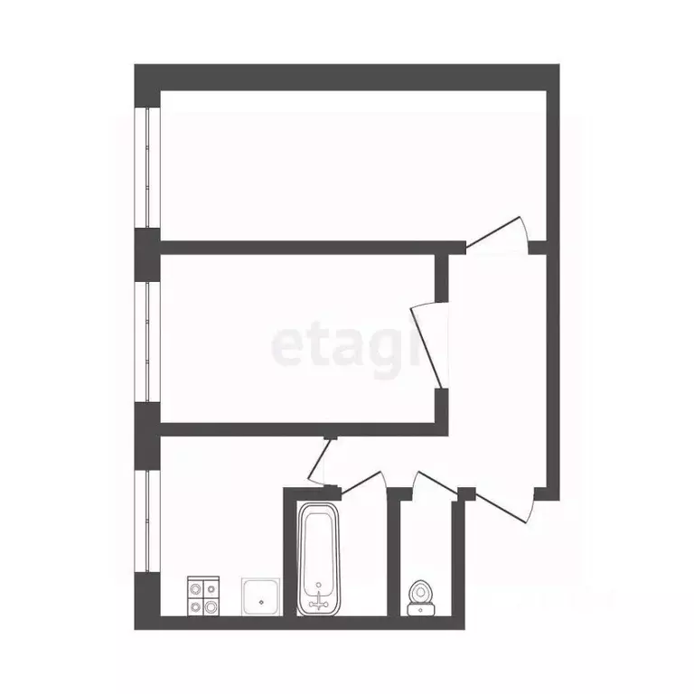 2-к кв. Камчатский край, Елизово ул. 40 лет Октября, 1 (42.6 м) - Фото 2
