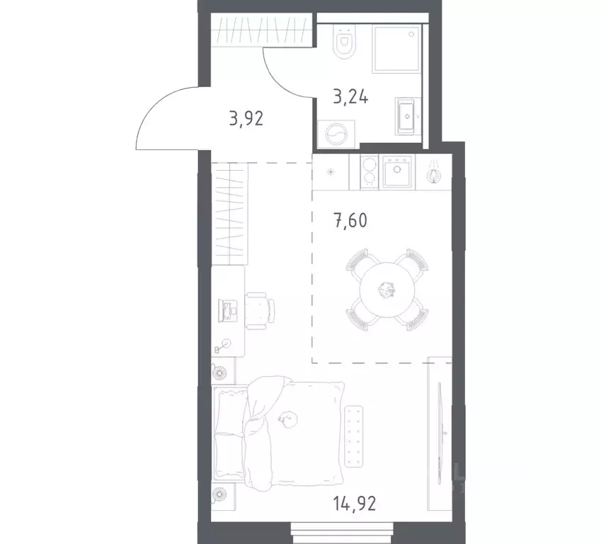 1-к кв. Башкортостан, Уфа ул. Минигали Губайдуллина, 8к9 (29.68 м) - Фото 1