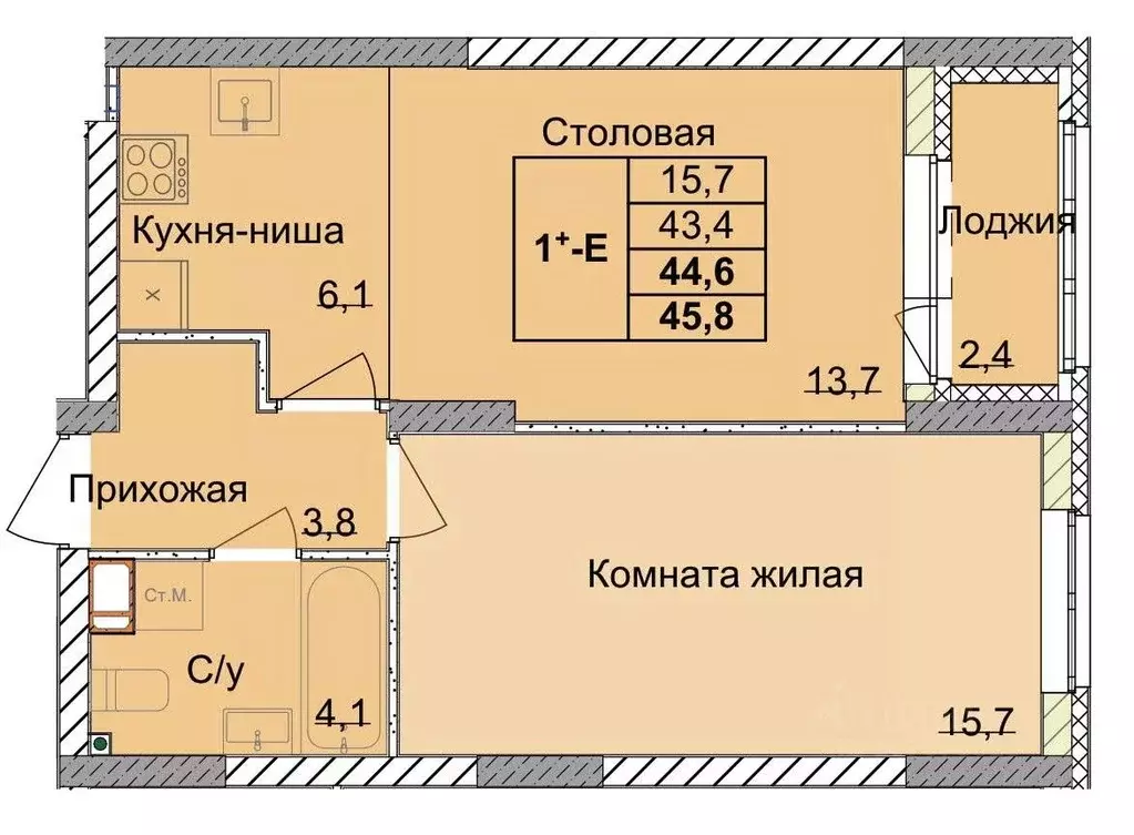 1-к кв. Нижегородская область, Нижний Новгород 1-я Оранжерейная ул. ... - Фото 0