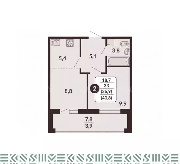 2-к кв. Кировская область, Киров ул. Блюхера, 51 (36.9 м) - Фото 0