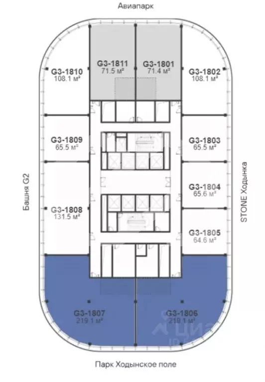 Помещение свободного назначения в Москва Ходынский бул., 20Ас1 (217 м) - Фото 2