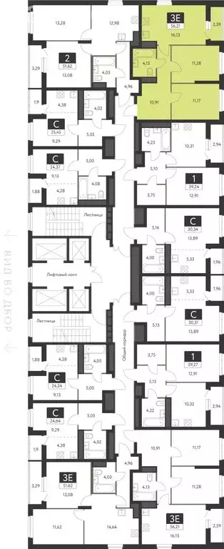 2-комнатная квартира: Екатеринбург, ЖК Спутник-1 (54.92 м) - Фото 2