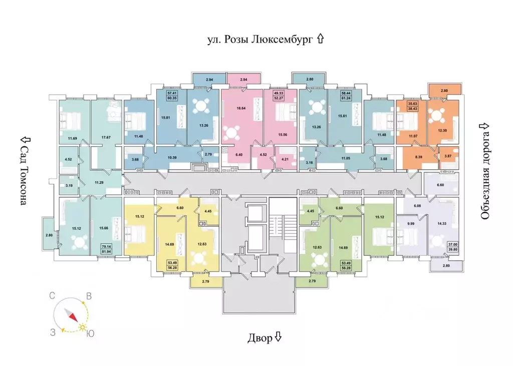 2-к кв. Иркутская область, Иркутск Ново-Ленино мкр, Огни Города жилой ... - Фото 2
