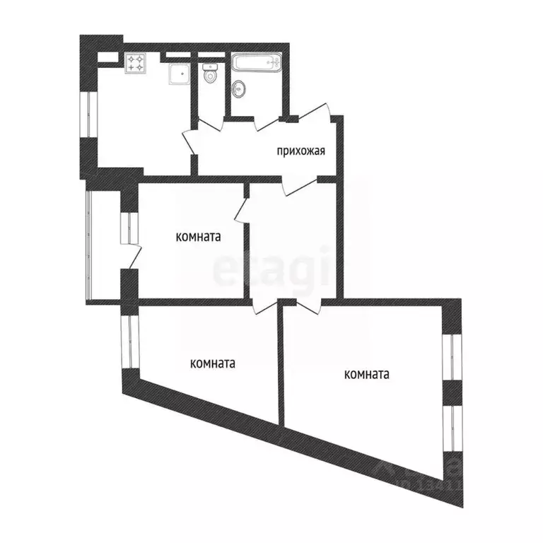 3-к кв. Белгородская область, Белгород ул. Газовиков, 11 (94.7 м) - Фото 1