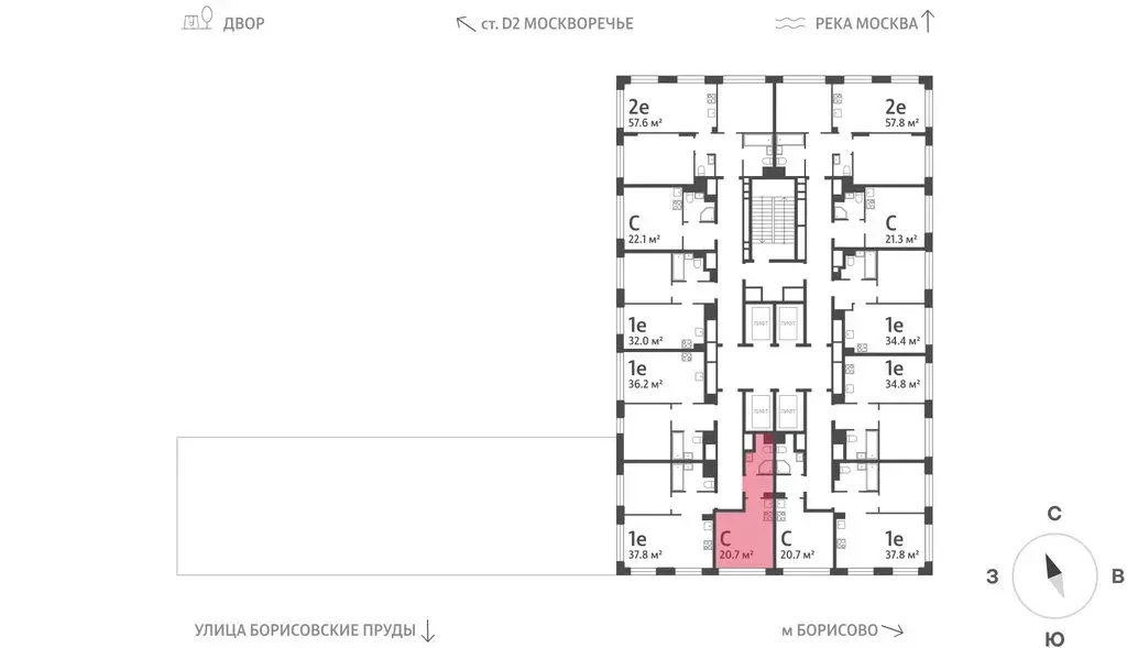 Квартира-студия: Москва, улица Борисовские Пруды, 1 (20.7 м) - Фото 1