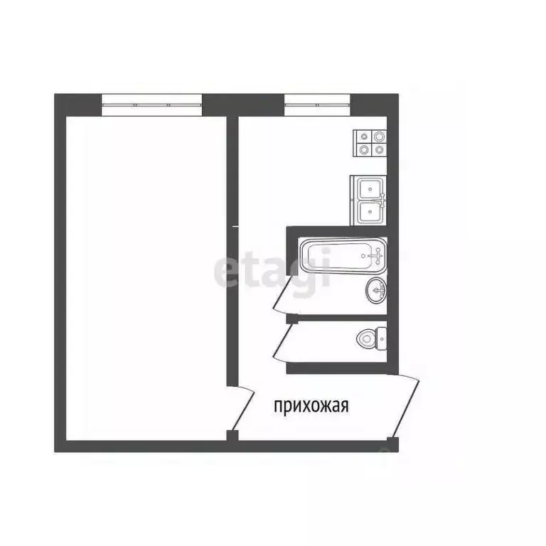 1-к кв. Удмуртия, Ижевск ул. Ворошилова, 43 (30.0 м) - Фото 1