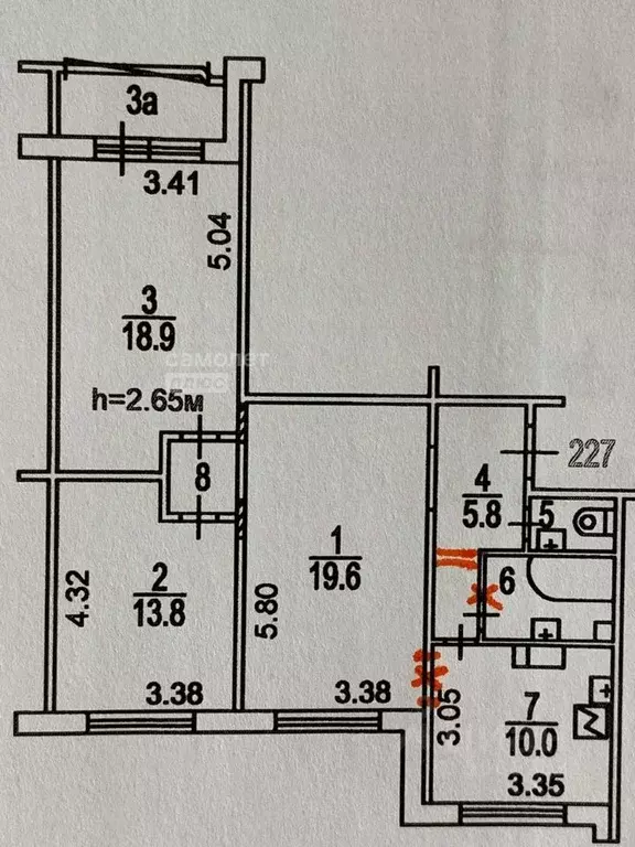 3-к кв. Москва Кировоградская ул., 2 (78.0 м) - Фото 2