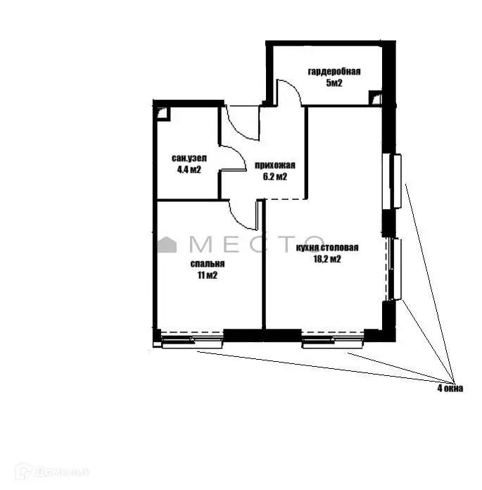 Продаётся 2-к квартира, 44.8 м - Фото 1