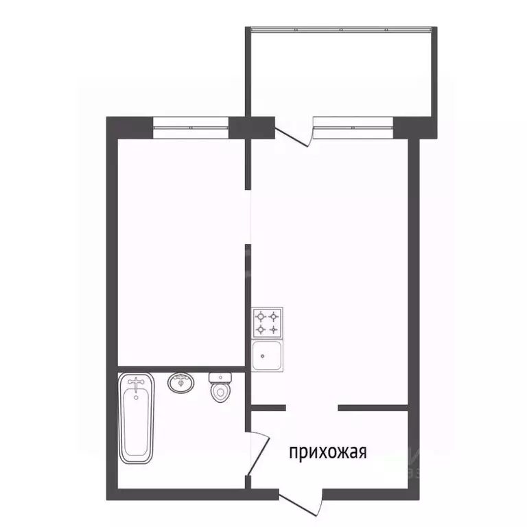 1-к кв. Красноярский край, Красноярск ул. Лесников, 27 (26.4 м) - Фото 1