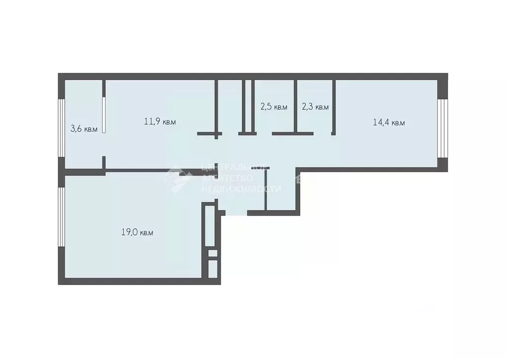 2-к кв. Рязанская область, Рязань ул. Александра Полина, 3 (54.7 м) - Фото 2