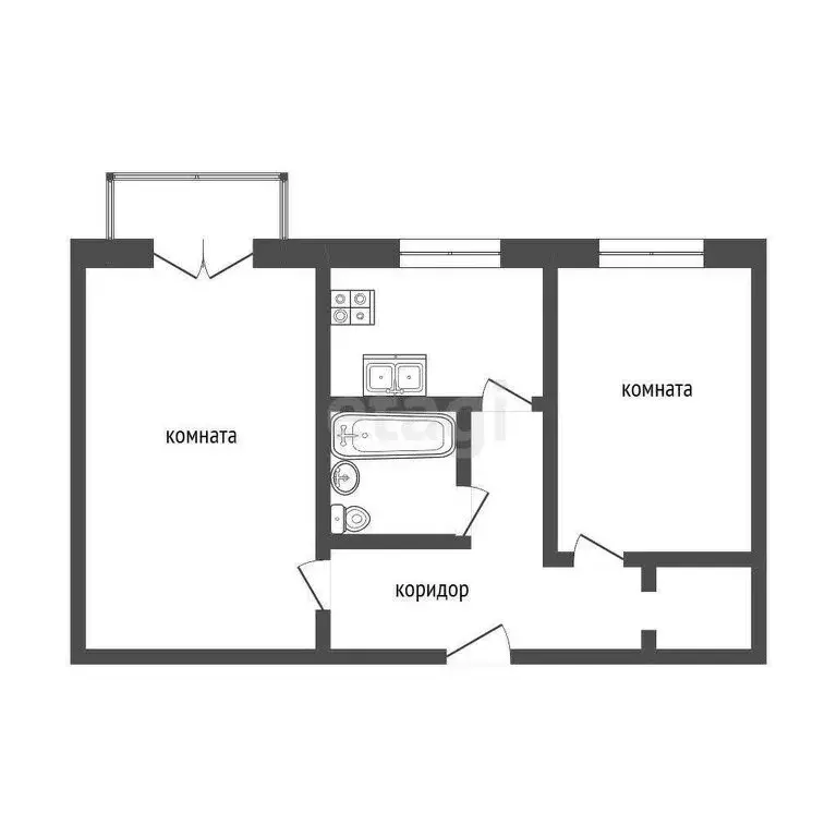 2-комнатная квартира: Петропавловск-Камчатский, проспект 50 лет ... - Фото 1