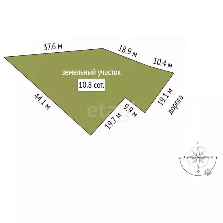 Участок в Татарстан, Альметьевск Урсала мкр, ул. Колхозная (1077.0 ... - Фото 1