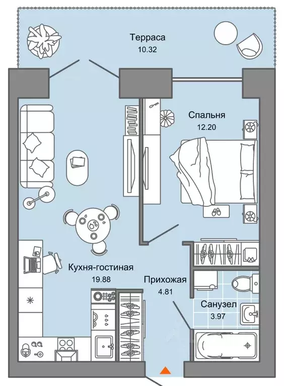 2-к кв. Кировская область, Киров ул. 4-й Пятилетки, 82 (44.0 м) - Фото 0